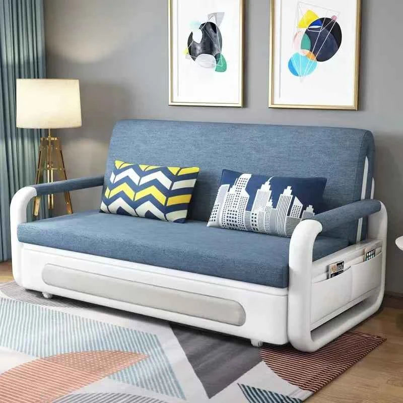 Apartment Furniture Metal Frame Foldable Sofa Cum Bed Storage Modern Folding Sofa Bed