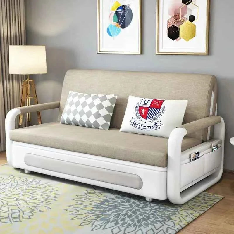 Apartment Furniture Metal Frame Foldable Sofa Cum Bed Storage Modern Folding Sofa Bed