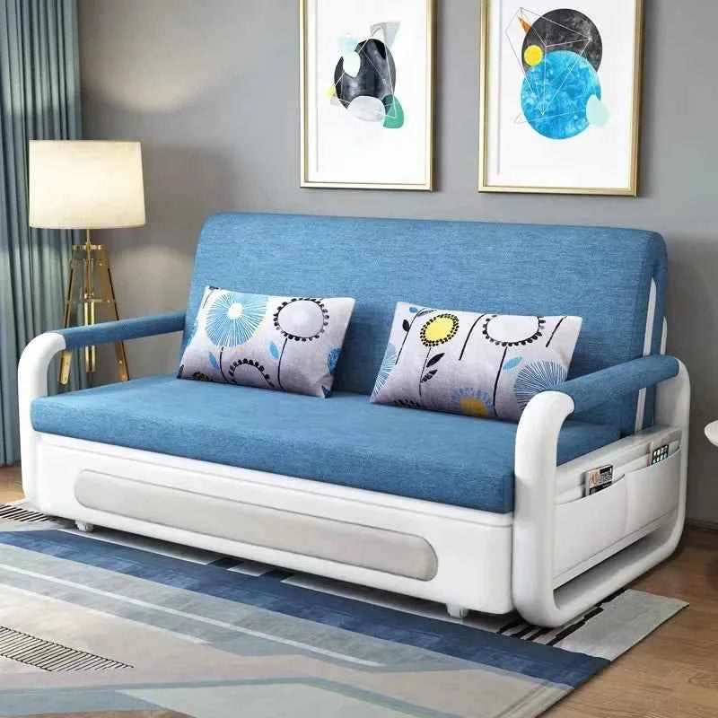 Apartment Furniture Metal Frame Foldable Sofa Cum Bed Storage Modern Folding Sofa Bed