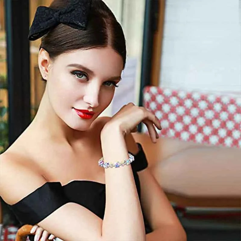 New Style Austrian Crystal Crystal Crystal Sugar bracelet necklace earring set crystal bracelet