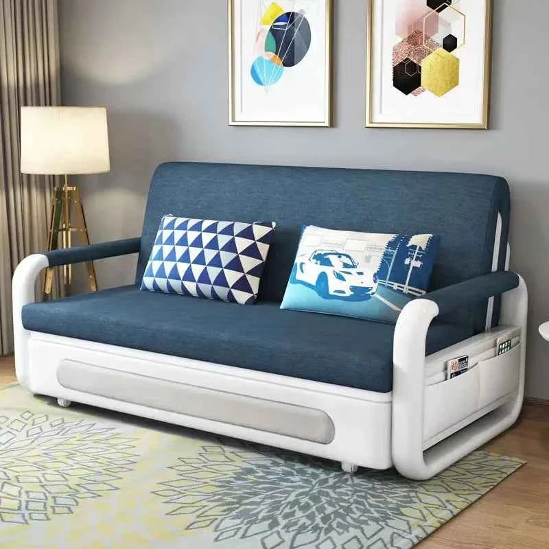 Apartment Furniture Metal Frame Foldable Sofa Cum Bed Storage Modern Folding Sofa Bed