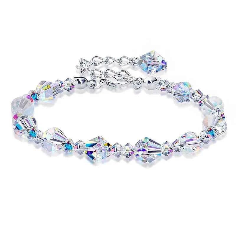 New Style Austrian Crystal Crystal Crystal Sugar bracelet necklace earring set crystal bracelet